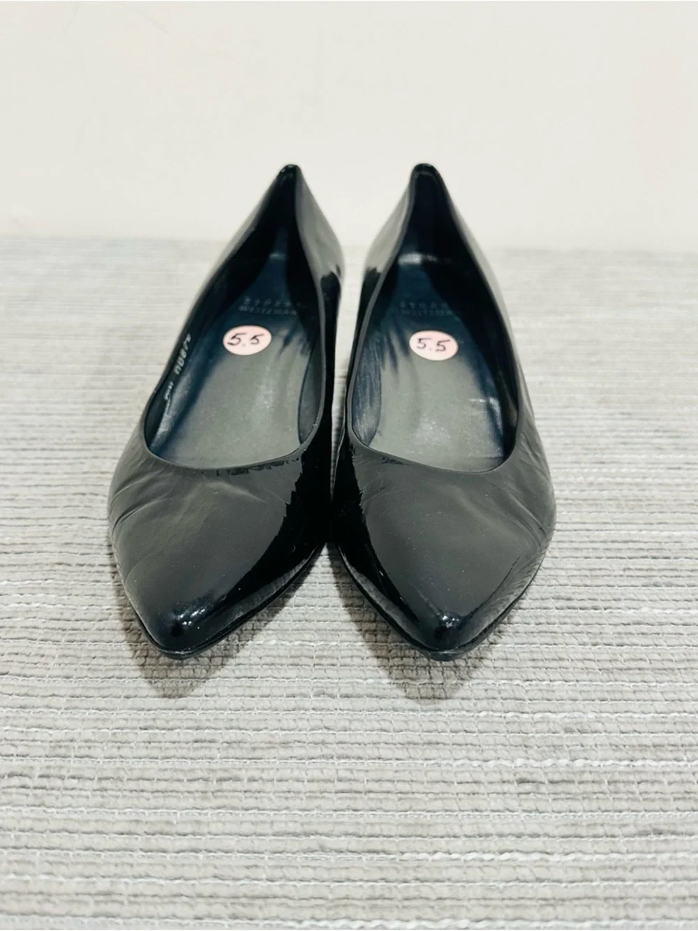 Stuart Weitzman Women’s Black Patent Leather Wedges Size 5,5 - Picture 4 of 11